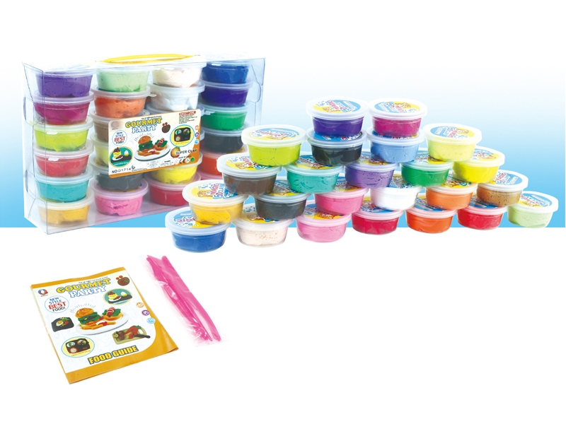 SOFT CLAY MODELLING W/TOOL,24COLORS/24PCS - HP1133190