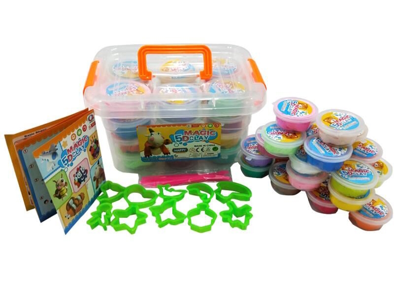 SOFT CLAY MODELLING W/TOOL,24COLORS/24PCS - HP1133194