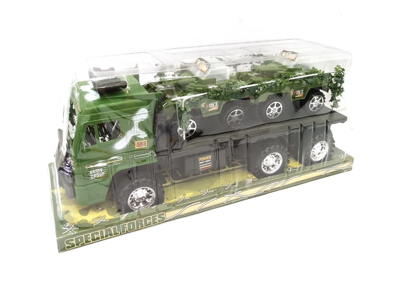 FRICTION MILITARY CAR W/PULL LINE TANK - HP1133240