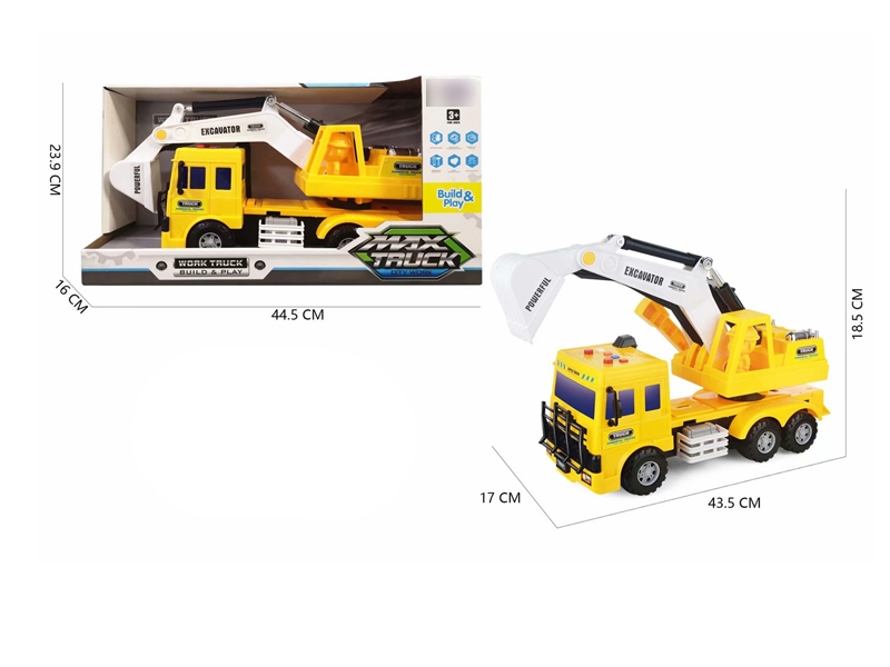 FRICTION CONSTRUCTION CAR W/LIGHT & MISIC ,INCLUDED BATTERY - HP1133249