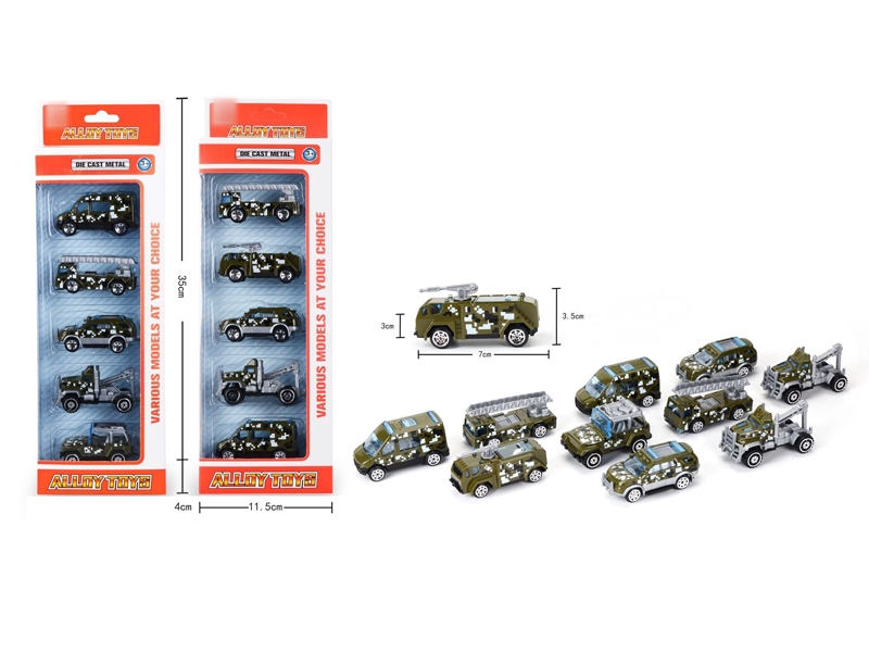 1:64 FREE WAY DIE CAST MILITARY CAR 5PCS/2ASST - HP1133357