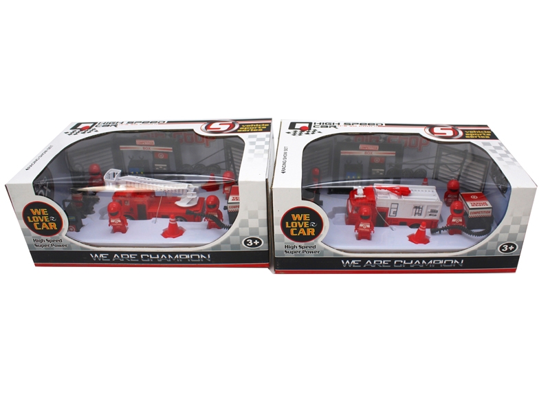 PARKING LOT W/FRICTION CONSTRUCTION CAR 4ASST - HP1133397