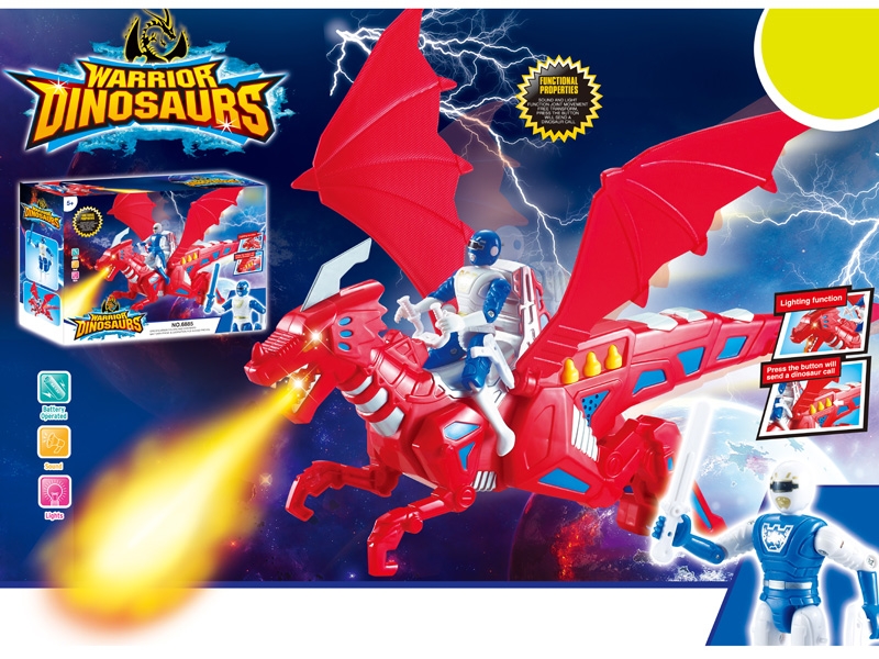 TRANSFORMABLE DINOSAUR W/LIGHT & MUSIC ,INCLUDED BATTERY - HP1133444
