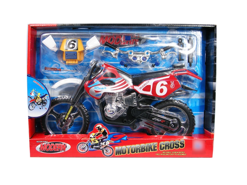 ASSEMBLE MOTORCYCLE,RED/YELLOW/WHITE - HP1133568