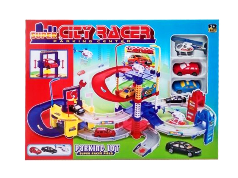 PARKING LOT SET W/2PCS FREE WAY CAR & 1PCS PLANE - HP1133595