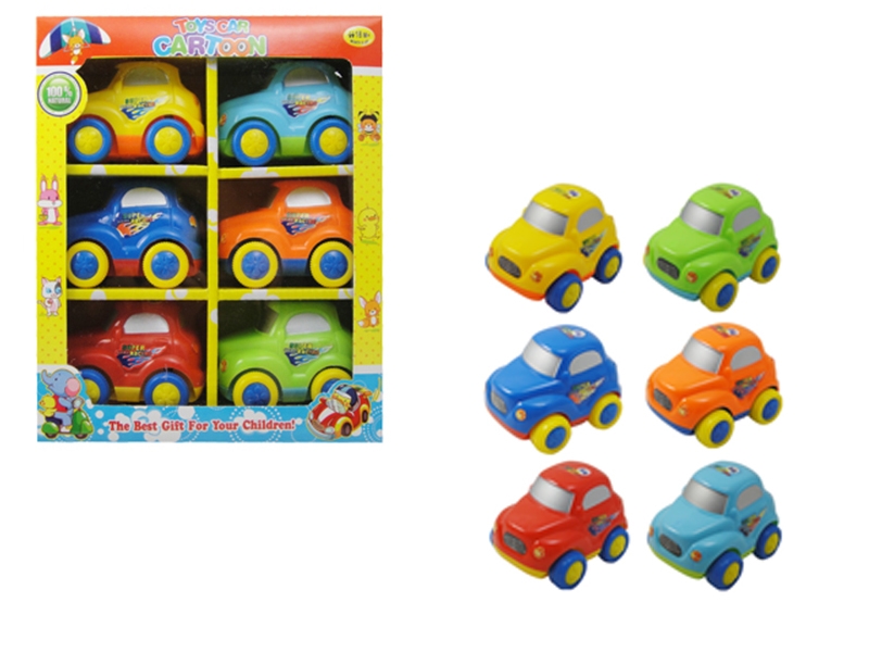 FRICTION CARTOON CAR 6PCS - HP1133609