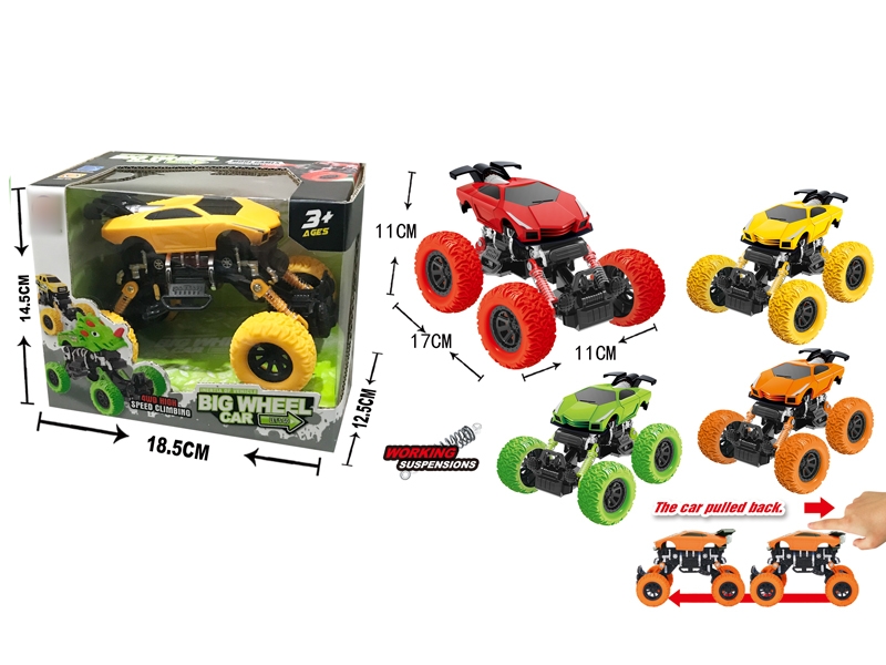 PULL BACK 4WD CLIMBLING CAR W/SHOCK ABSORBER - HP1133650