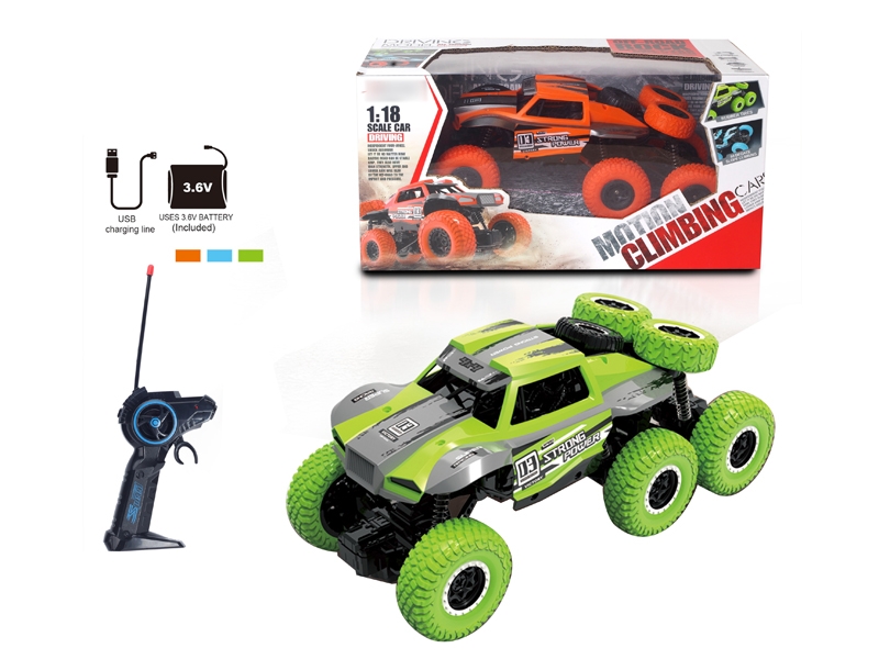 1:18 4 FUNCTION R/C CAR W/USB,ORANGE/BLUE，INCLUDED BATTERY - HP1133733