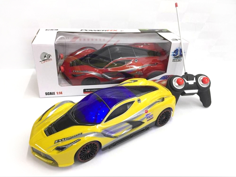 1:14 4 FUNCTION R/C CAR  W/LIGHT RED & YELLOW - HP1133863