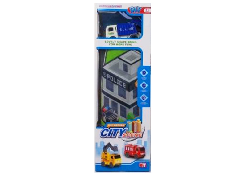 FRICTION SANITATION CAR W/TRAFFIC MAT（3 COLORS） - HP1133905