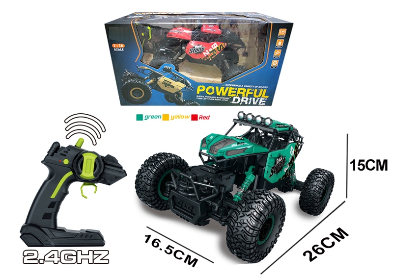 1:16 2.4G R/C DIE-CAST CLIMBING CAR W/LIGHT (INCLUDED BATTERY) - HP1134101