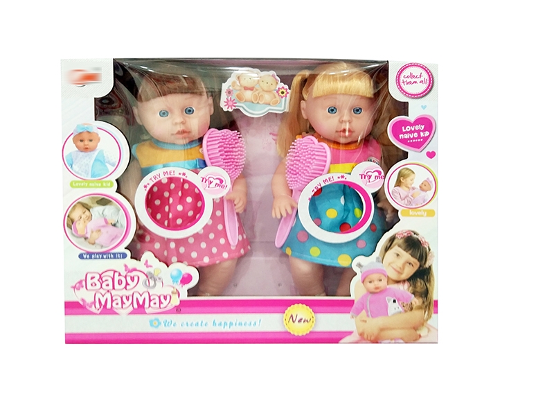 2PCS 30CM BLOW MOLD BODY DOLL W/6 SOUNDS IC & W/ACCESSORIES - HP1135221