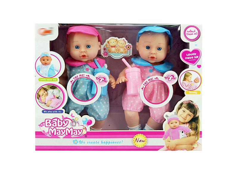 2PCS 30CM BLOW MOLD BODY DOLL W/6 SOUNDS IC & W/ACCESSORIES - HP1135222