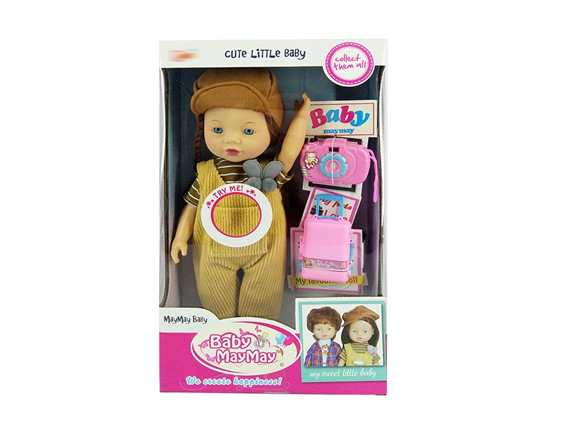 36CM FASHION RUBBER DOLL W/IC & LUGGAGE - HP1135254