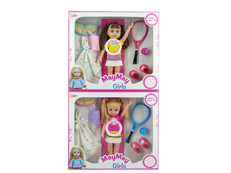 30CM FASHION BLOW MOLD BODY DOLL W/ENGLISH SONG & W/ACCESSORIES SET - HP1135256