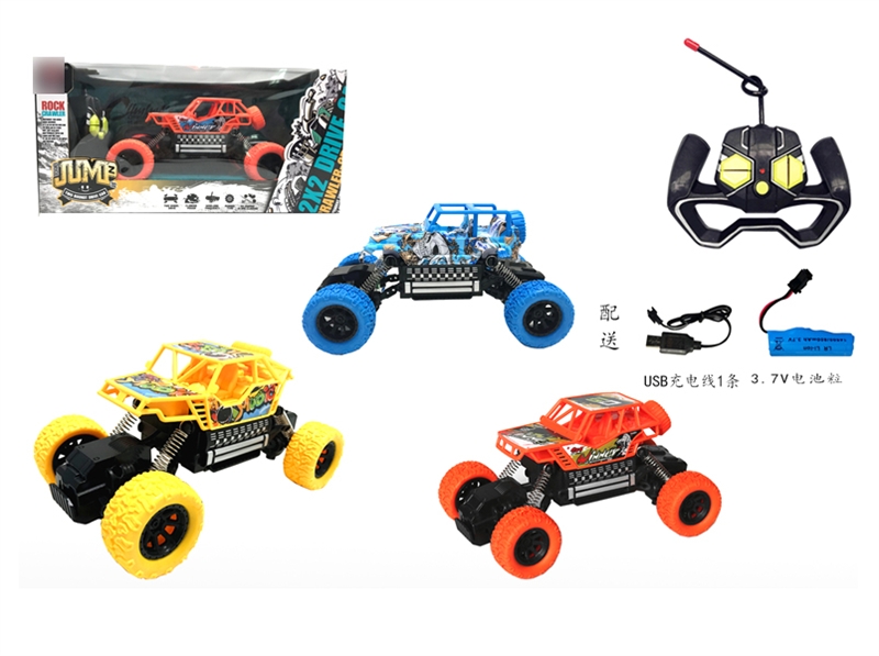 1:24 4通小涂鸦越野车（3个车款各1色）（橙/黄/蓝）（包电） - HP1135285