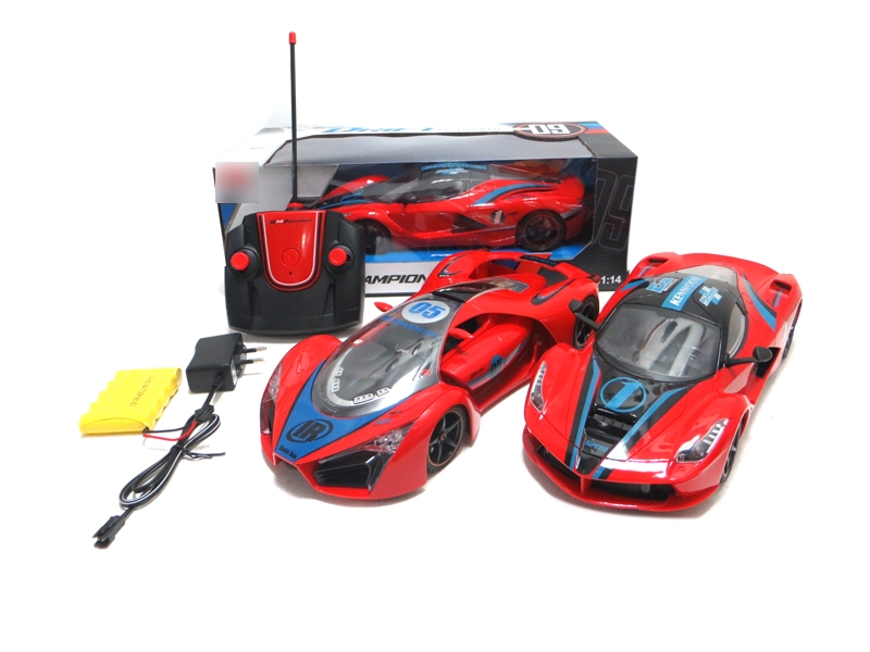 1:14 4 FUNCTION R/C CAR W/LIGHT & INCLUDED BATTERY RED/YELLOW/ORANGE - HP1135292