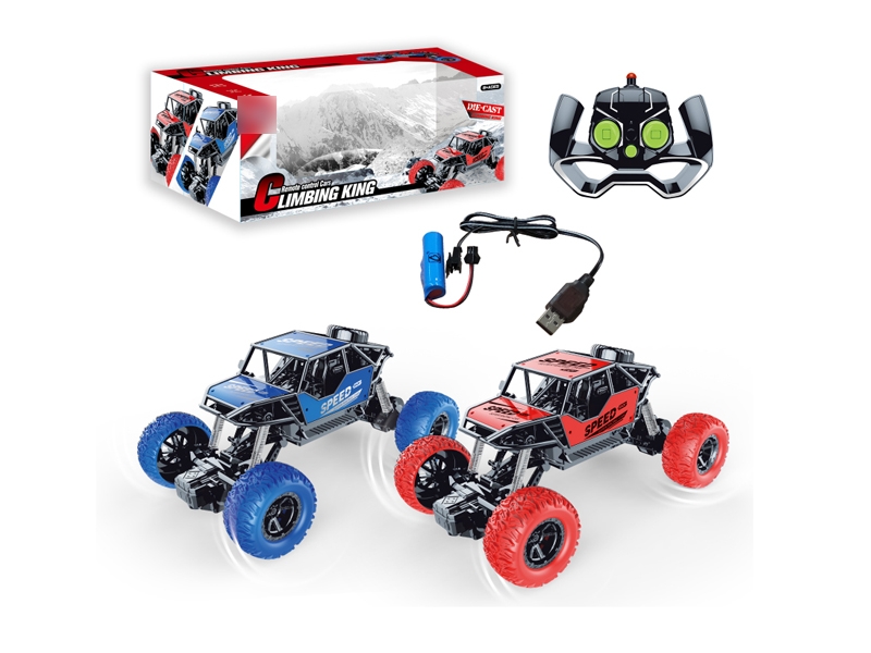 1:18 4 FUNCTION  R/C  CAR W/INCLUDED BATTERY RED & BLUE - HP1135387