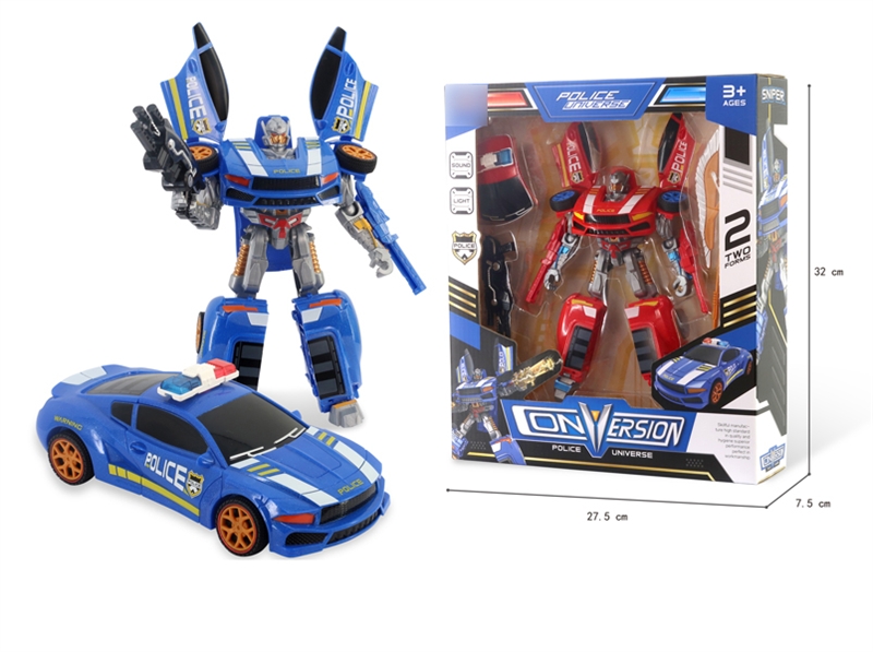 RANSFORMATIVE CAR W/LIGHT & MUSIC,INCLUDED BATTERYM BULE & WHITE - HP1135392