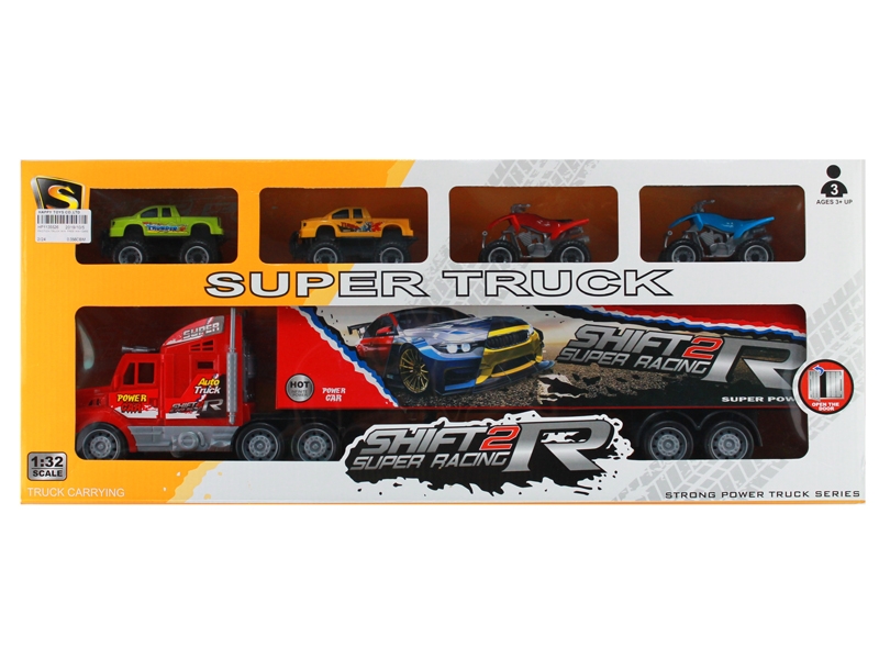 FRCITION TRUCK W/4  FREE WAY CARS - HP1135526