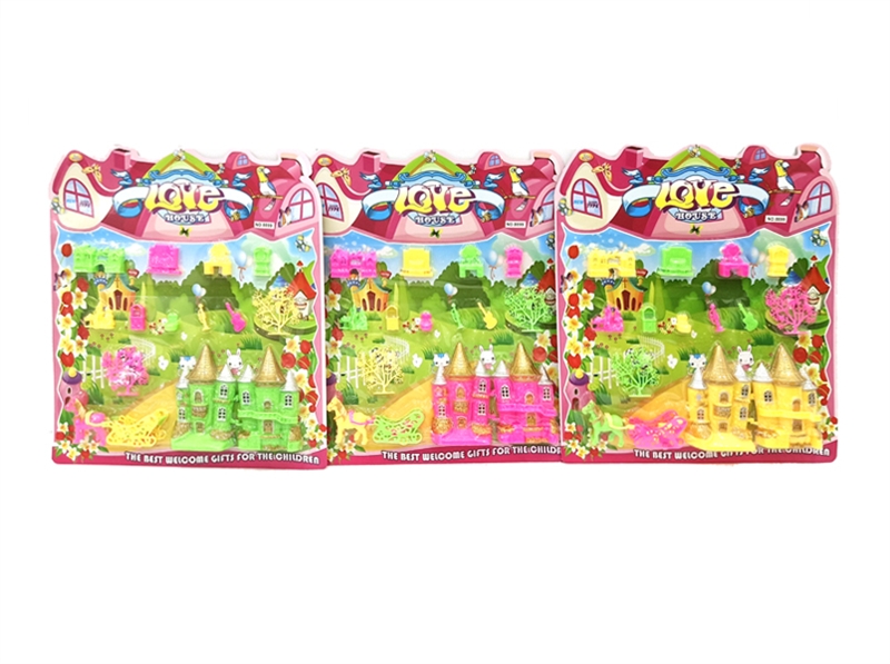 CASTLE SET PINK & GREEN & YELLOW - HP1135851