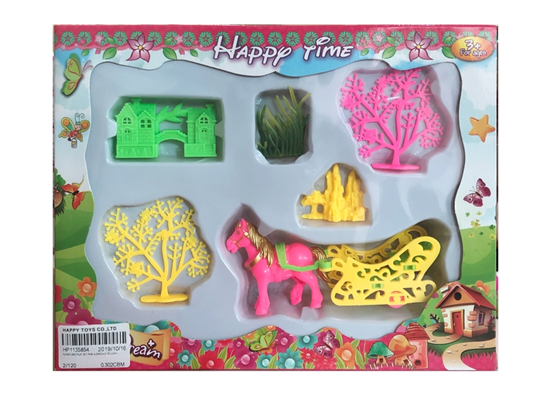 FURNITURE PLAY SET PINK & GREEN & YELLOW - HP1135854