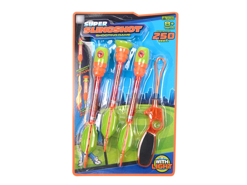 SUPER SLINGSHOT W/LIGHT & WHISTLE ORANGE/GREEN - HP1136154