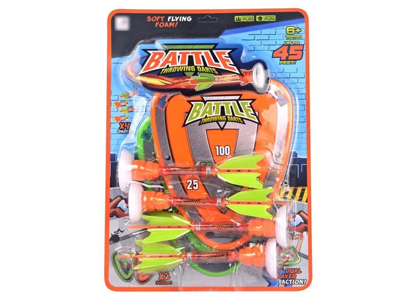BATTLE THROWING DARTS SET W/LIGHT ORANGE/GREEN - HP1136158