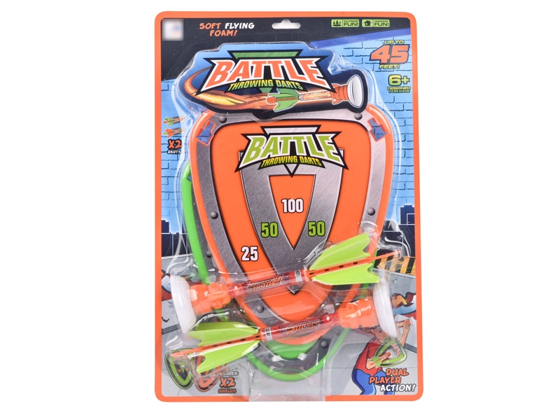 BATTLE THROWING DARTS SET W/LIGHT ORANGE/GREEN - HP1136159