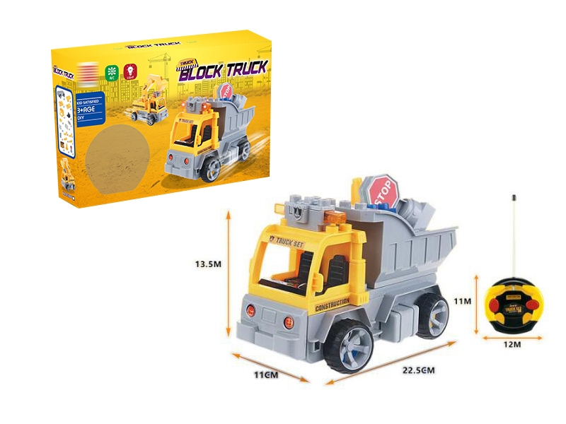 R/C BUMP AND GO BLOCK CONSTRUCTION CAR W/LIGHT - HP1136418