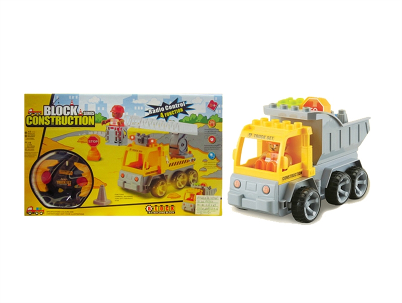 R/C BUMP AND GO BLOCK CONSTRUCTION CAR W/LIGHT - HP1136426