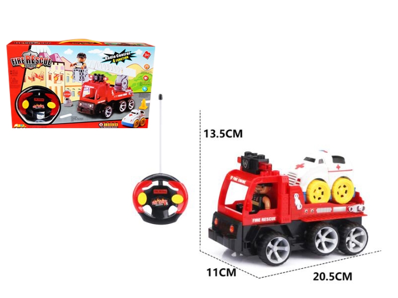 R/C BUMP AND GO BLOCK FIRE ENGINE TRUCK W/LIGHT - HP1136427