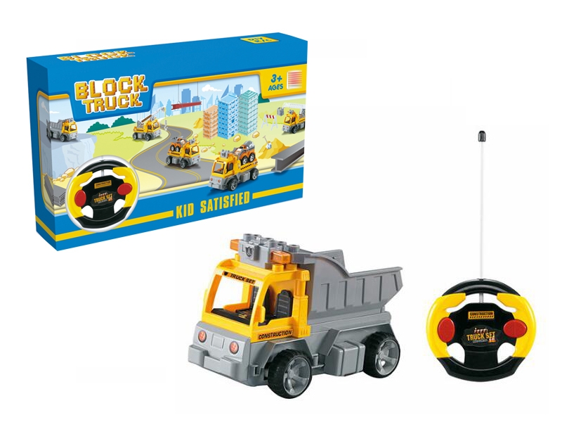 R/C BUMP AND GO BLOCK CONSTRUCTION CAR W/LIGHT - HP1136430