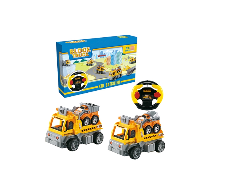 R/C BUMP AND GO BLOCK CONSTRUCTION CAR W/LIGHT - HP1136432