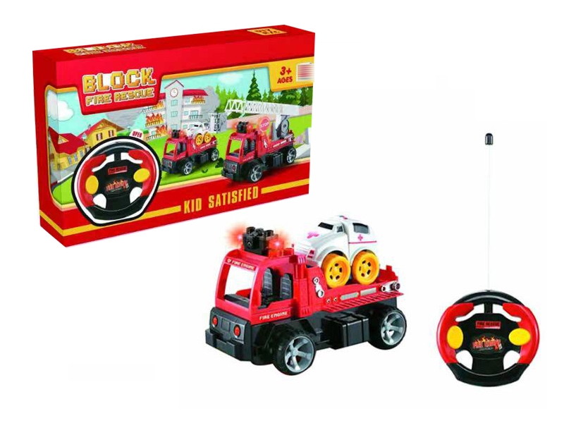 R/C BUMP AND GO BLOCK FIRE ENGINE TRUCK W/LIGHT - HP1136433