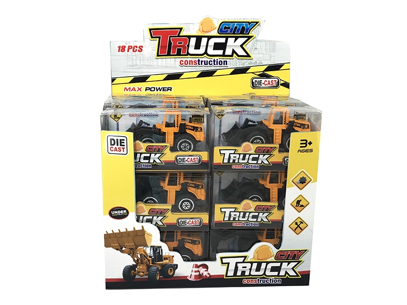 FREE WAY DIE CAST CONSTRUCTION CAR 18PCS/DISPLAY BOX - HP1136490
