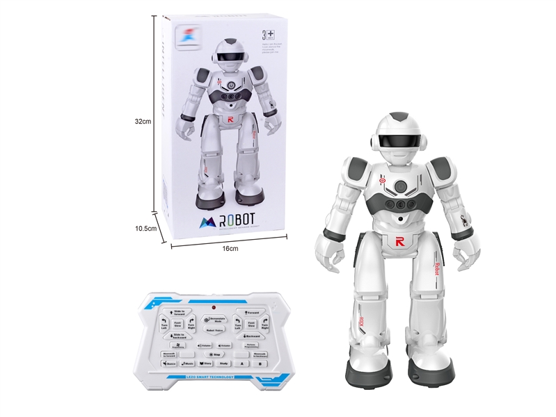4 FUNCTION R/C ROBOT W/STORY & MUSIC,BLUE/GRAY - HP1136543