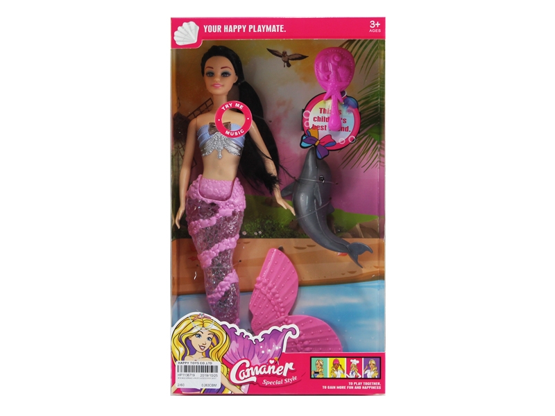 BENDABLE MERMAID W/MUSIC & ACCESSORIES 2ASST - HP1136719