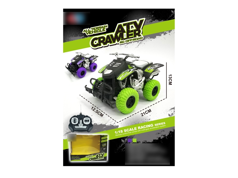4 FUNCTION R/C CAR GREEN/PURPLE - HP1136763