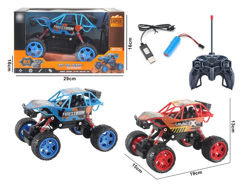 1:16 4CH R/C CAR INCLUDED BATTERY，RED/BLUE - HP1136819