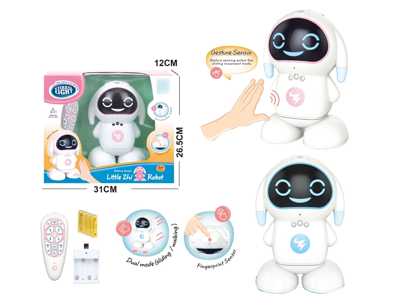 R/C ROBOT W/FINGERPRINT SENSOR & PROGRAMME & LIGHT & MUSIC,INCLUDED BATTERY，PINK/BLUE - HP1136827