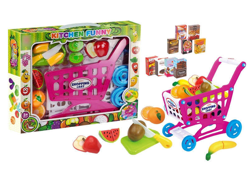 SHOPPING CART W/CUTTING PLAY SET 17PCS - HP1137192