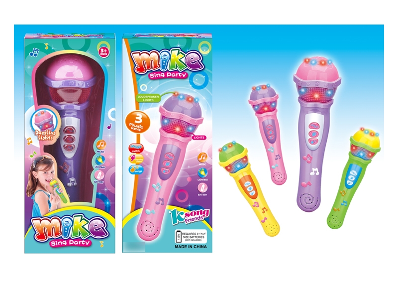 MICROPHONE W/LIGHT & MUSIC（4 COLORS） - HP1137338