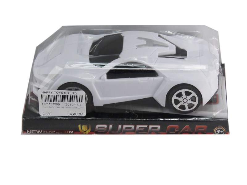 PULL BACK CAR  RED/WHITE/YELLOW - HP1137369