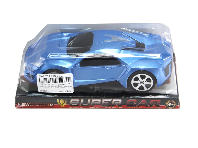 PULL BACK CAR  RED/YELLOW/BLUE - HP1137371