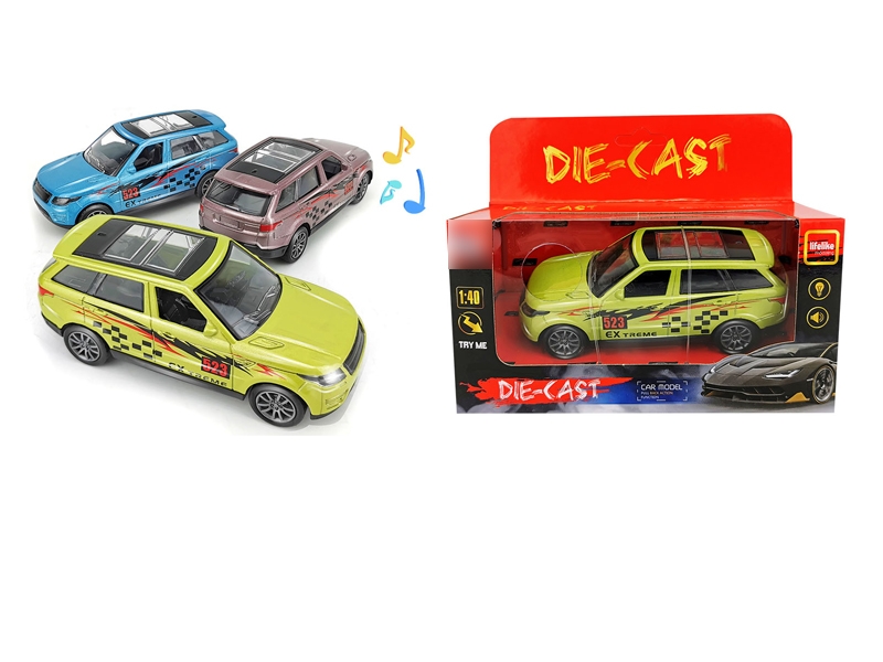 PULL BACK DIE CAST CAR W/LIGHT & MUSIC - HP1137978