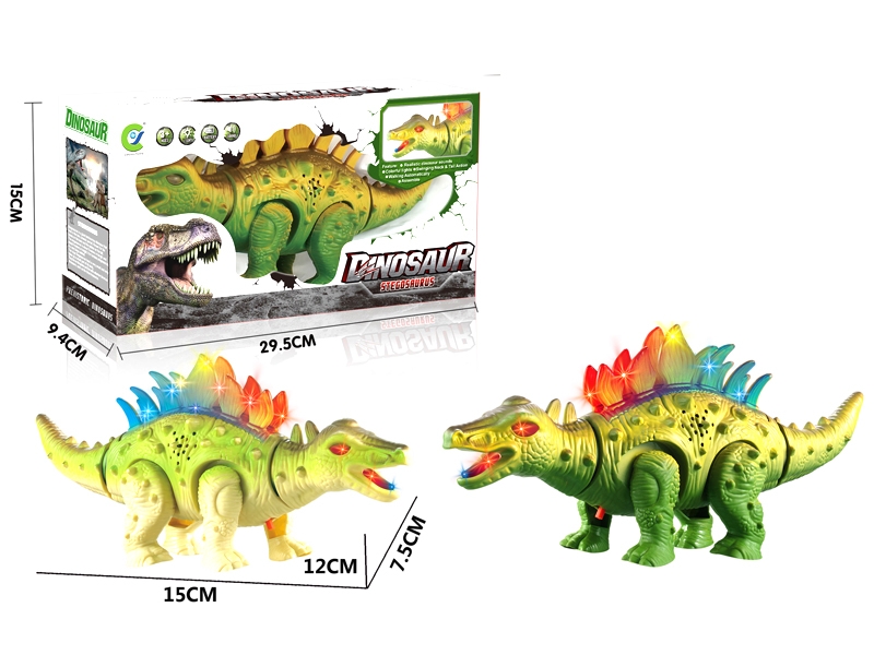 B/O DINOSAUR W/LIGHT & SOUND & WALKING,YELLOW/GREEN - HP1138196