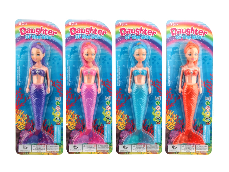 19.5CM MERMAID W/LIGHT & INCLUDED BATTERY,ORANGE/PURPLE/PINK/BLUE - HP1138452