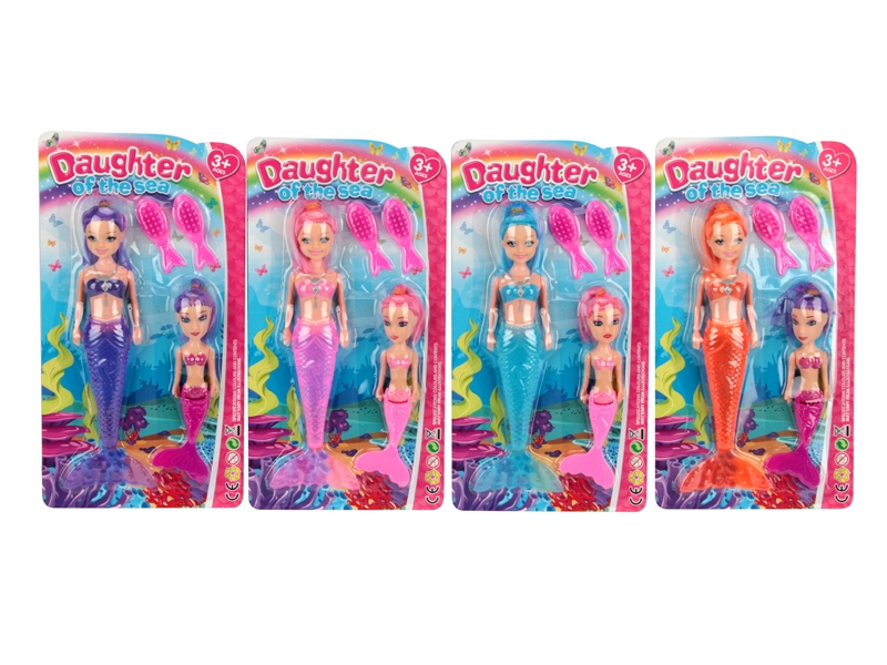 19.5CM MERMAID W/LIGHT & INCLUDED BATTERY,ORANGE/PURPLE/PINK/BLUE - HP1138454
