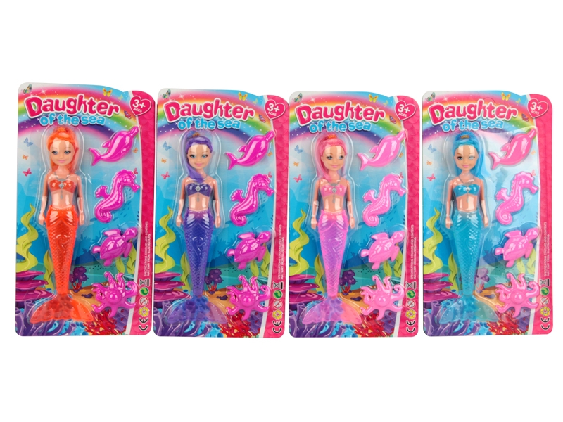 19.5CM MERMAID W/LIGHT & ACCESSORIES & INCLUDED BATTERY,ORANGE/PURPLE/PINK/BLUE - HP1138457